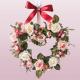 Rose Gypsophila Heart Fake Flower Wreath 35x55CM