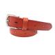Fashion Womens Studded Leather Belt Punching With Flower Pattern Zinc Alloy Buckle