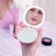 Upscale Thin Makeup Mirror 1X/3X Glossy LED Light Compact Mirror Light USB Rechargeable