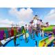 Funny Interactive Fibreglass Colorful Water Slide Equipment Candy Style
