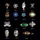 Hot NEW Wholesale Alloy Jewelry 3D Nail Art Jewelry Nail rhinestones Sticker Supplier Number ML110-124