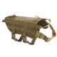Army Green Adjustable Dog Harness 70cm Tactical Service Dog Vest