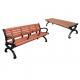 Composite Rustic Outdoor Wooden Garden Bench With Die Cast Aluminum Ends