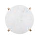 2 Piece Set Marble Round Serving Tray With Mango Wood Stand