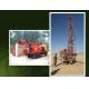 Truck mounted drilling rig in desert prospecting