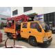 hot sale! JMC new double cabs mini 2tons truck with crane, cheaper price JMC telescopic crane boom on cargo truck