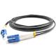 Outdoor Tactical Armored Fiber Optic Patch Cable 2 Core LC UPC G657A1 3.3mm TPU