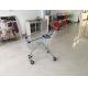 80L PPG powder Steel Supermarket Shopping Carts With Wheels 823x525x974mm