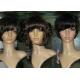Brown Petite Curly Bang Synthetic Hair Wigs 10” - 30”Length OEM ODM