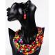 Fashion jewelry bohemian colored gemstones hand-woven resin / Necklaces
