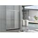 Self - Cleaning Screen Double Sliding Glass Shower Doors With Stainless Steel Handles for Home