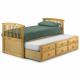 modern single bed pine wood