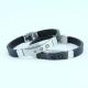Factory Direct Stainless Steel High Quality Silicone Bracelet Bangle LBI75