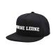 Customized Logo Unisex Black Flat Hats With Adjustable Structured Crown