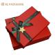 Customized Size Eco-Friendly Clothing Scarf Gift Packaging Box with Red Lid and Base