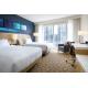 Ash Veneer Hotel Bedroom Furniture Sets With Fabric Sofa , Five Star Hotel Furniture