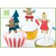 Funny Kids Birthday Cake Toppers , Party Food Picks Bowling Cake Decorations