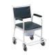 Transfer Portable Folding Commode Shower Wheelchair Load 100Kg