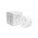 White PC ABS 16A Smart Wifi Plug Socket With CE RoHS Certification