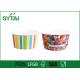 Recyclable Cute Pattern Waterproof Ice Cream Paper Cups , Small Disposable Paper Cups 16oz