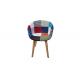 Living Room Patchwork Dining Chair , Upholstered Seat Dining Chairs