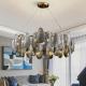 Modern living room chandelier smoke gray crystal glass chandeliers(WH-CY-210)