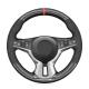 Modern Style DIY Hand Stitched Carbon Fiber Suede Stripe Steering Wheel Cover for Opel Adam 2012-2020