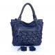 Wholesale Price Real Leather Sapphire Blue Style Shoulder Bag Handbag #2616