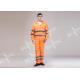 80% Polyester 20% Cotton Heavy Duty Work Suit Orange Hi Vis Overalls Multi Pockets