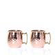 Factory Custom 65ml  Moscow mule rose gold finished with handles stainless steel mug