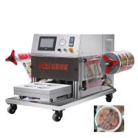 1.5KW Desktop Semi Automatic Bowl Sealer Machine With Date Coding Printing