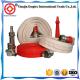 Manufacture White 4 1/2 Single Jacket lay flat Fire Fighter Hose With NST Brass Coupling 2 rubber lined fire hose