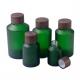 30g,50g,15ml,30ml,60ml,120ml, Green Frosted Glass Bottle With Wooden Screw Lid