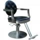 PU Leather Black Salon Hair Styling Chairs Thick Metal Frame With Hydraulic Pump