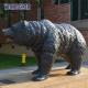 Bronze bear statues of large metal animals used for outdoor garden decoration
