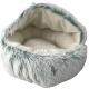 Semi Enclosed Thickened Clamshell Dog Bed Winter Warm Pet Plush Nest