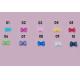 500pcs/bag Resin Bowknot With Glitter Nail Art Decoration Colors Bowknot