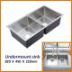 32x17 inch Undermount Stainless Steel Kitchen Sink 50 50 Cabinet 16 Gauge 90mm