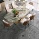 Elegant Marble Dining Tables With Stainless Steel Legs - Bulk Orders