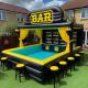 Factory Customized High Quality Outdoor Leisure And Entertainment Inflatable Pool Bar With Tent
