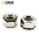 SS304 Metal Self Locking Nut M3 Hexagon Toothed Polished Tempered