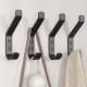 Convenient Wall Hooks for Hanging Clothes Heavy Duty Black Hangers 0.51*0.51*3.7inch