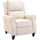 Modern Manual Recliner Living Room Armchair Sofa With Retractable Footrest
