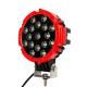 51W 7 Red Flood Round LED Work Light Off-road Fog Driving Roof Bumper for SUV Boat Jeep Lamp