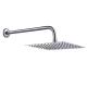 Single Handle Square Shower Head 10-inch with Rain Spray Pattern and Stainless Steel