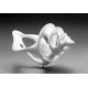 Artificial Style Modern Abstract Sculpture , Contemporary Art White Abstract Sculpture