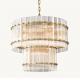 San Marco Two Tier Round Crystal Chandelier Ceiling Light 22''
