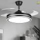 Three Color Dimming Mute Invisible Ceiling Fan Lamp Modern Minimalist 42 Inch