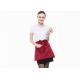 Waterproof Anti - Stain Short Red Apron Cotton And Polyester Fabrics Fashion Wild