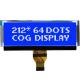 212x64 Monochrome LCD Module FSTN Display 4.5 inch COG FPC Connector